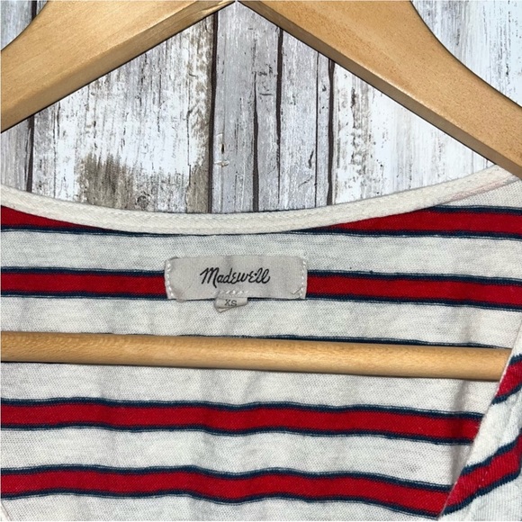 Madewell Chevron Navy & Red Crop Tank - Picture 5 of 5